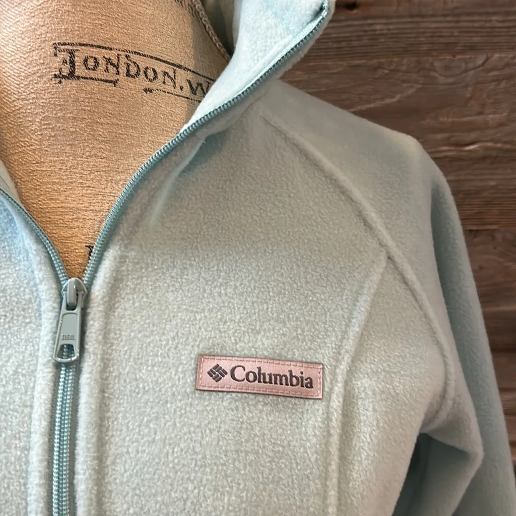 NWOT Columbia Blue/Teal Fleece Full Zip Jacket Size Small - Image 2