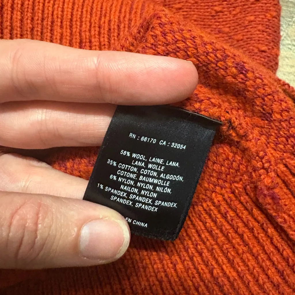 Moth Anthropologie Wool Blend Mini Skirt in Rust Orange Size Large Brown - Image 4