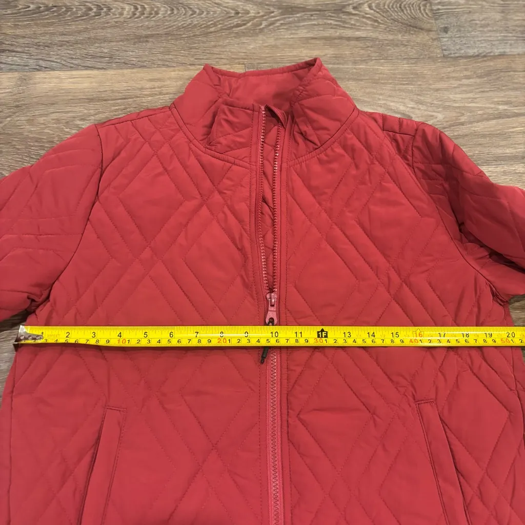 Voyager Women’s Diamond Quilted Lightweight Jacket – Red Classic Outerwear – S - Image 6