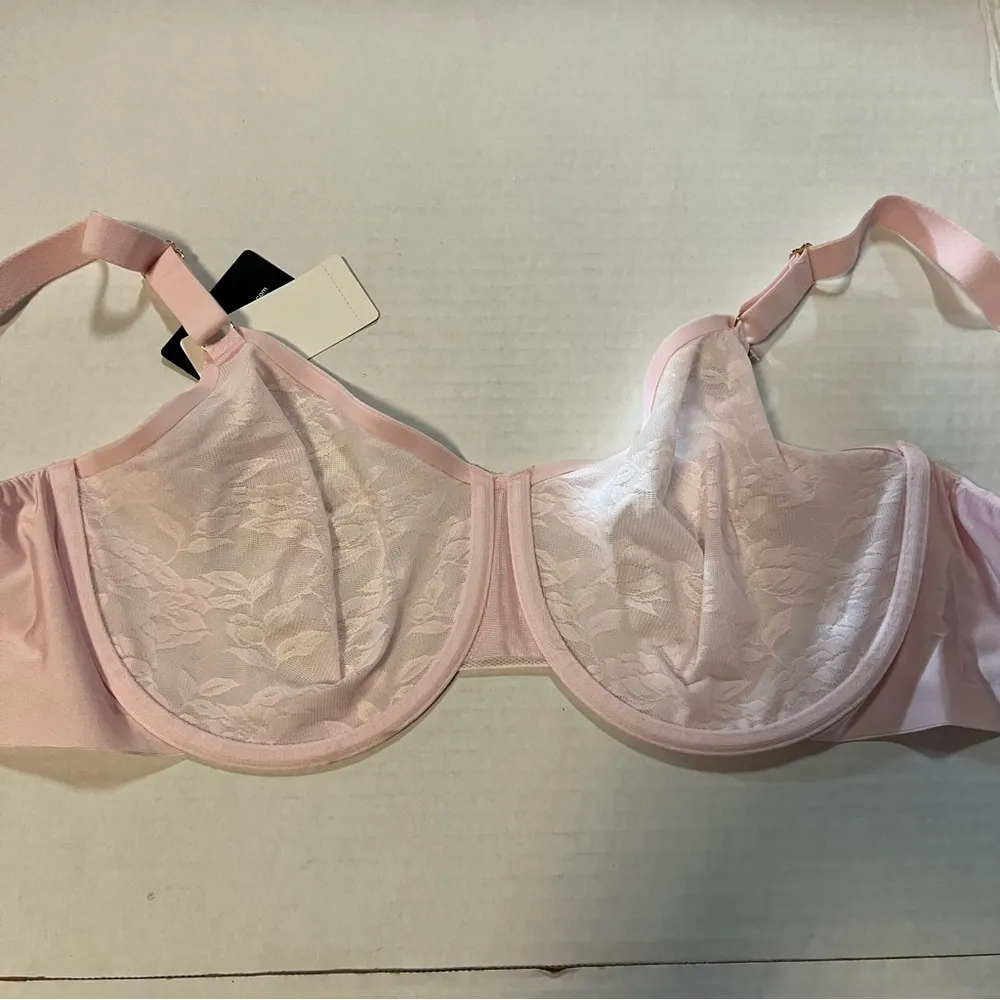 Wacoal Bra High Profile Underwire Bra Ballet Slipper Pink Sz 40DDD NWT #851388 - Image 9