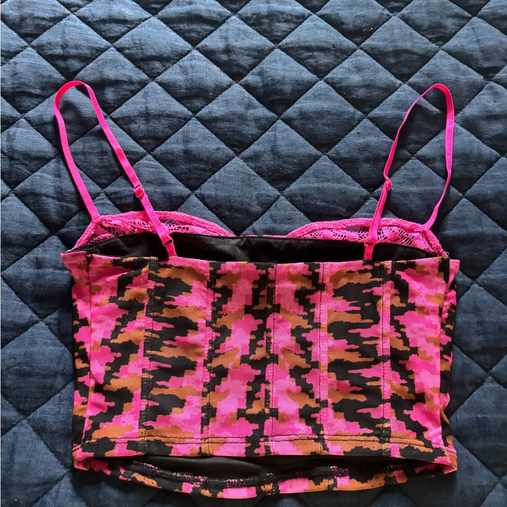 AFRM Pink and Black Women's Top Size XS - Image 4