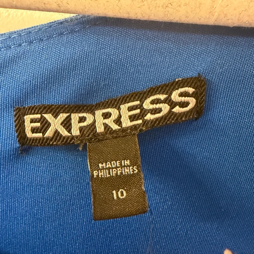 Express Blue Peplum Dress - Image 3