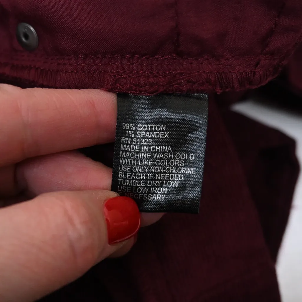 Cremieux Women's 12 Corduroy Wilson Jean in Sangria NEW - Image 11