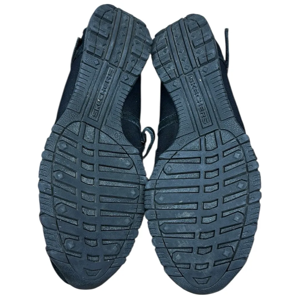 Skechers Air Cooled Relaxed Fit Memory Foam Black Strappy Comfort Shoes Size 10 - Image 3