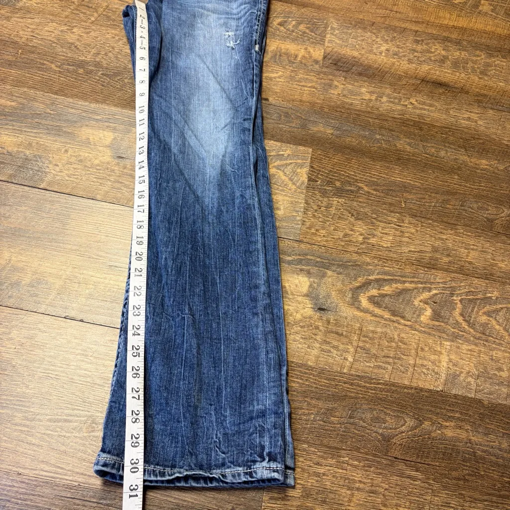 Big Star Maddie Boot Womens 28R Denim Thick Stitch Jeans Embroidered Western - Image 9