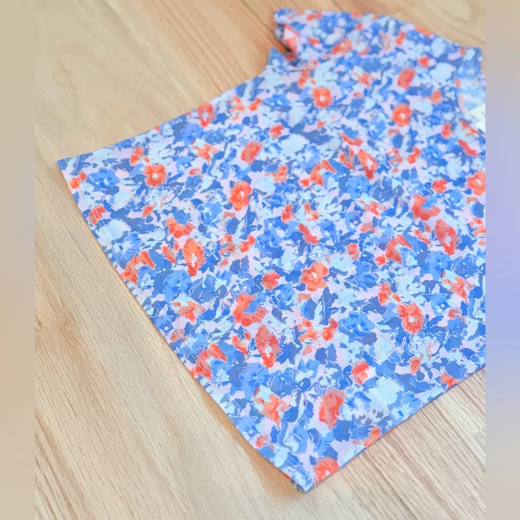 Open Edit Floral Print Mesh Crop Top - Image 5