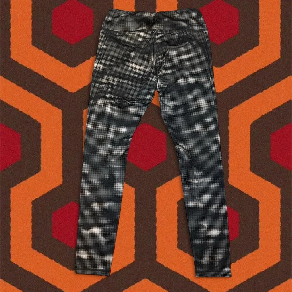 Grey Print Women’s Active Running Leggings - Image 4