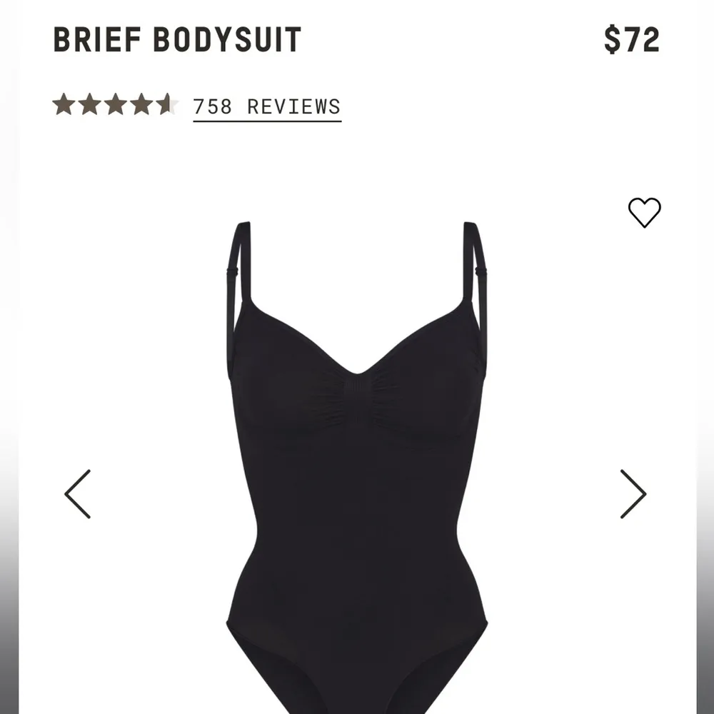 Skims Seamless Sculpt Brief Bodysuit Onyx NWOB Size M - Image 9