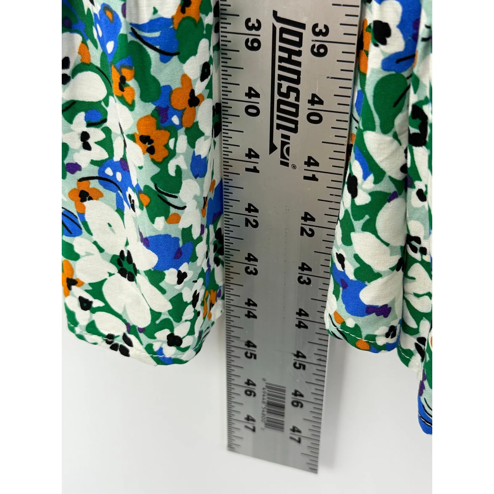 Lost + Wander Floral Smocked Midi Dress XS/S Estimated Boho Cottagecore Blue - Image 6