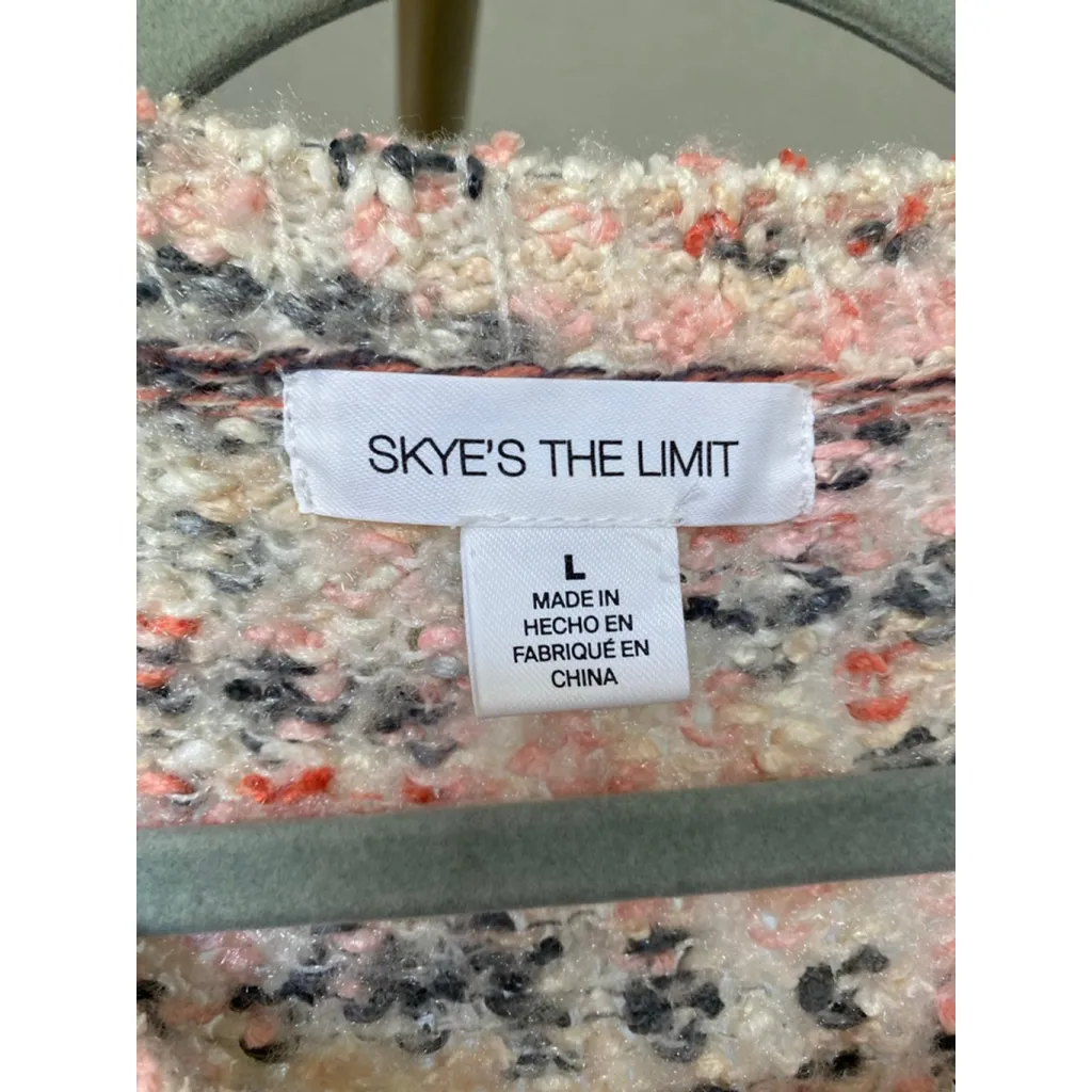 Skye’s The Limit Boucle Sweater Knit Pullover Multicolor Fuzzy Cozy Buttery Soft Pink Size L - Image 6