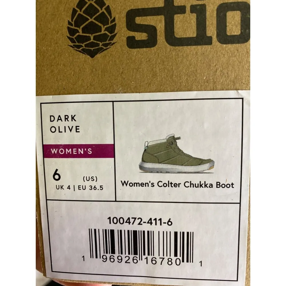 Stio Colter Chukka Dark Olive Green Suede Boots Size 6 Lining & Traction Outsole - Image 11
