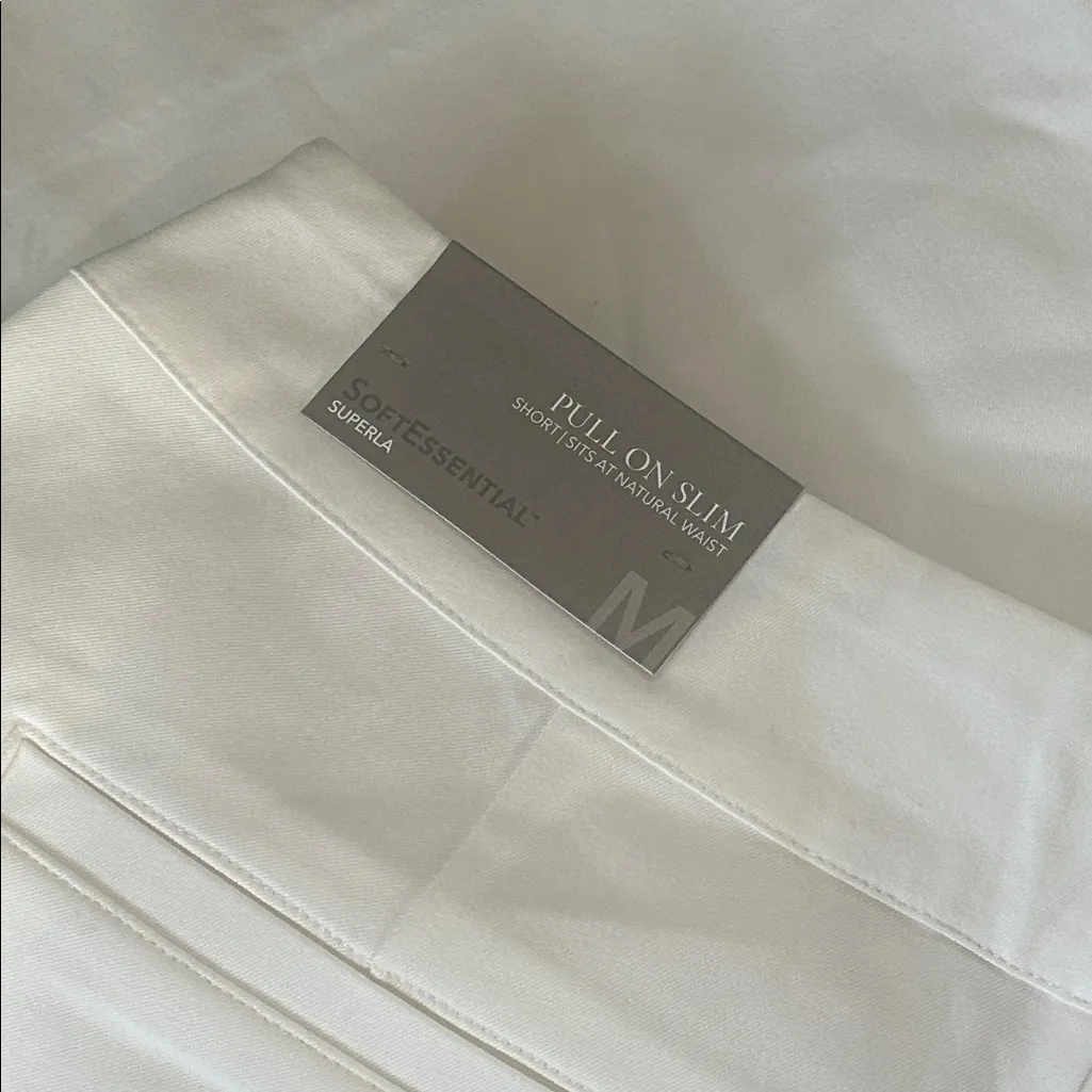 Soft Surroundings White SoftEssential SUPERLA Shorts NEW Medium - Image 10
