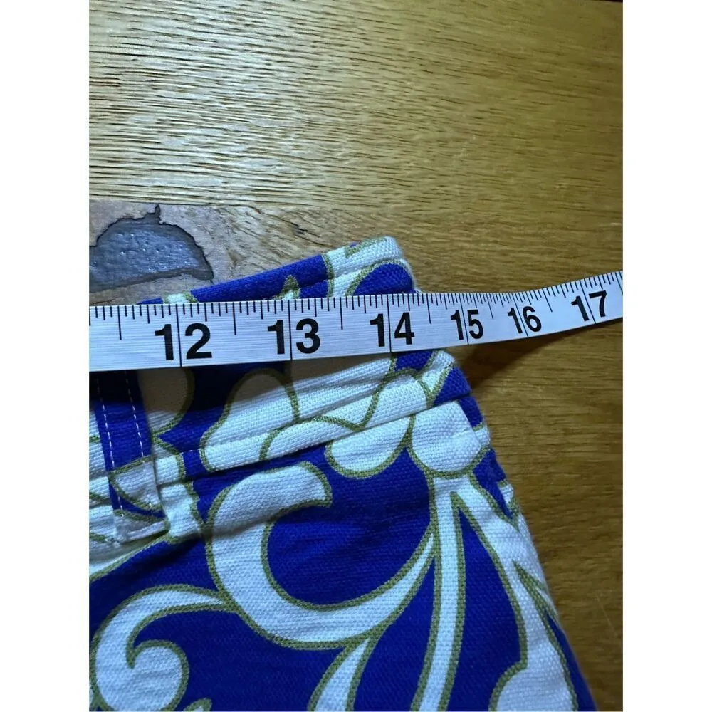 Boden Carrie high waisted shorts 6 Blue - Image 4