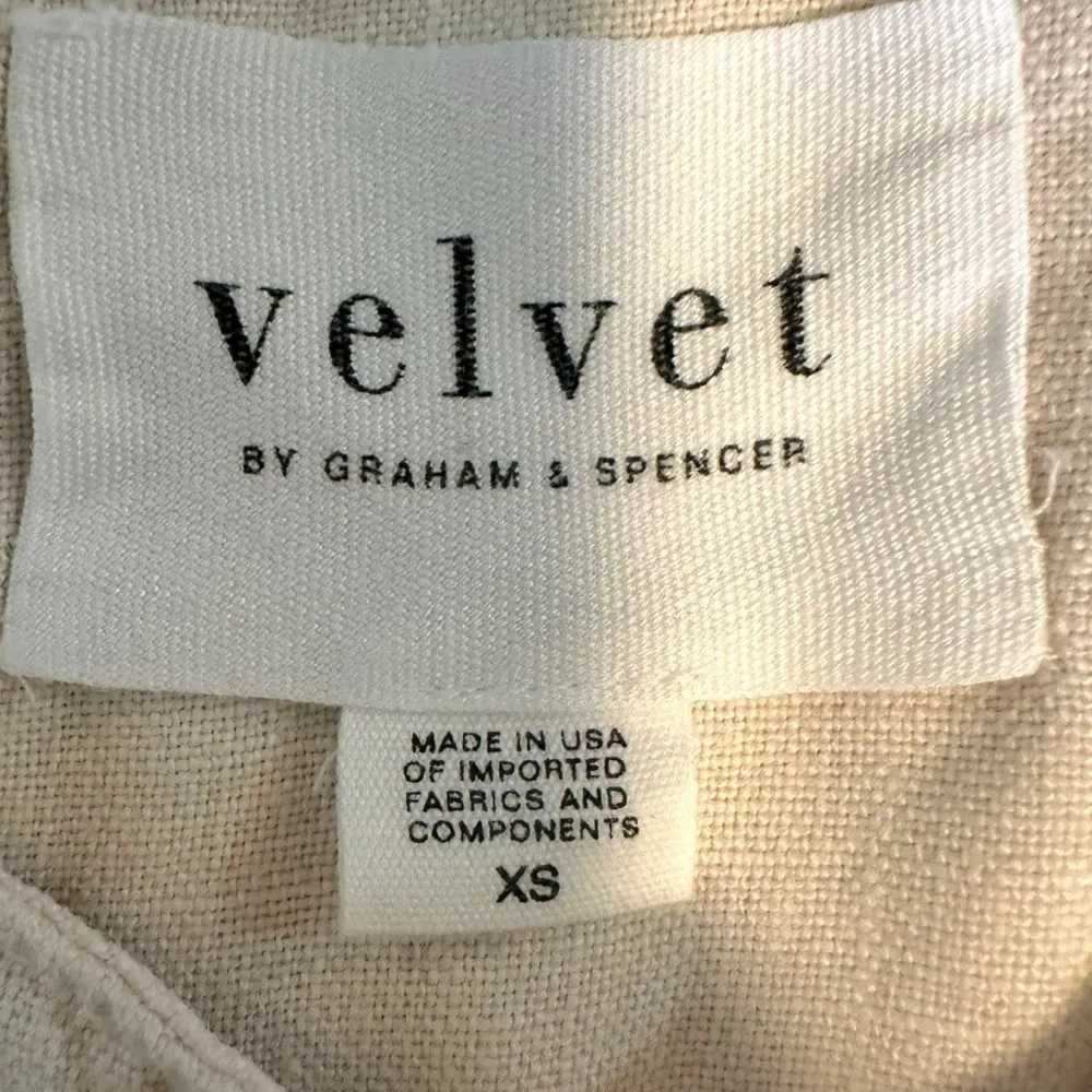 Velvet Brielle Natural Linen Jacket Oversized XS LagenLook Quiet Luxury Coastal Tan - Image 13