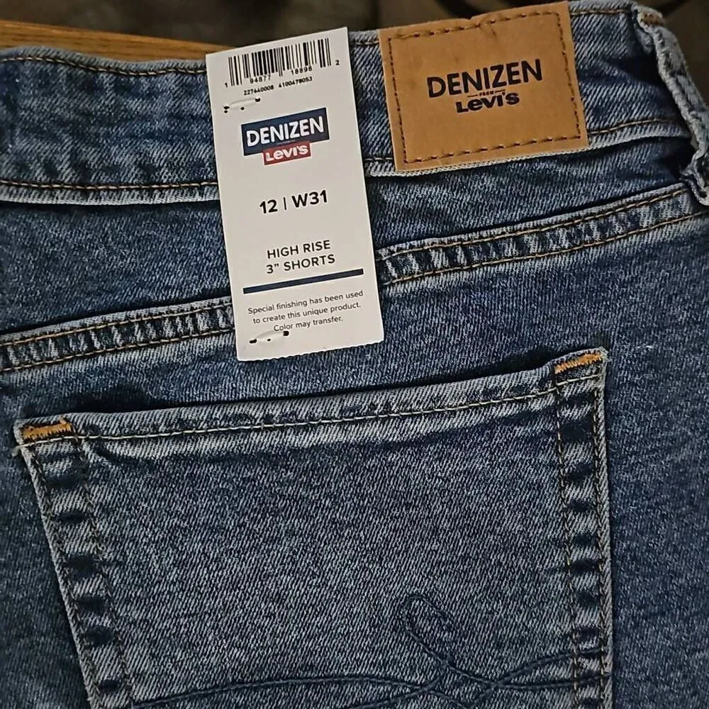 Denizen Levi's NWT High Rise Denim Shorts Size 12 - Image 5