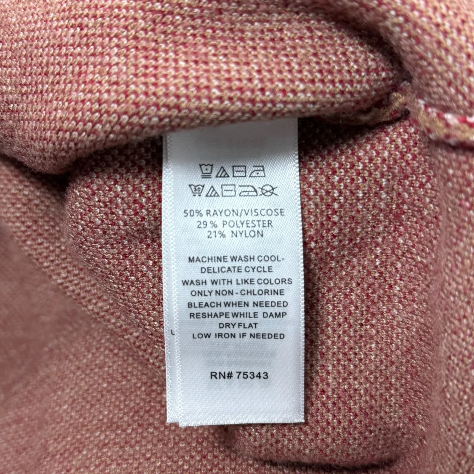 Tahari Color Block Mock Neck Pullover Sweater Casual Comfy XL Womens - Image 7