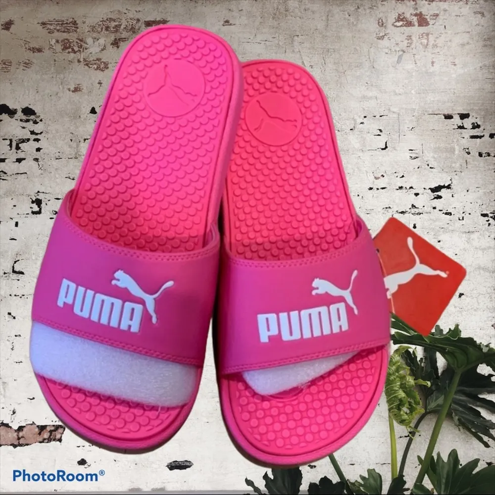 Puma Pink Slides Shower Shoes Sandals Beach Pool Womens 8 - Image 9