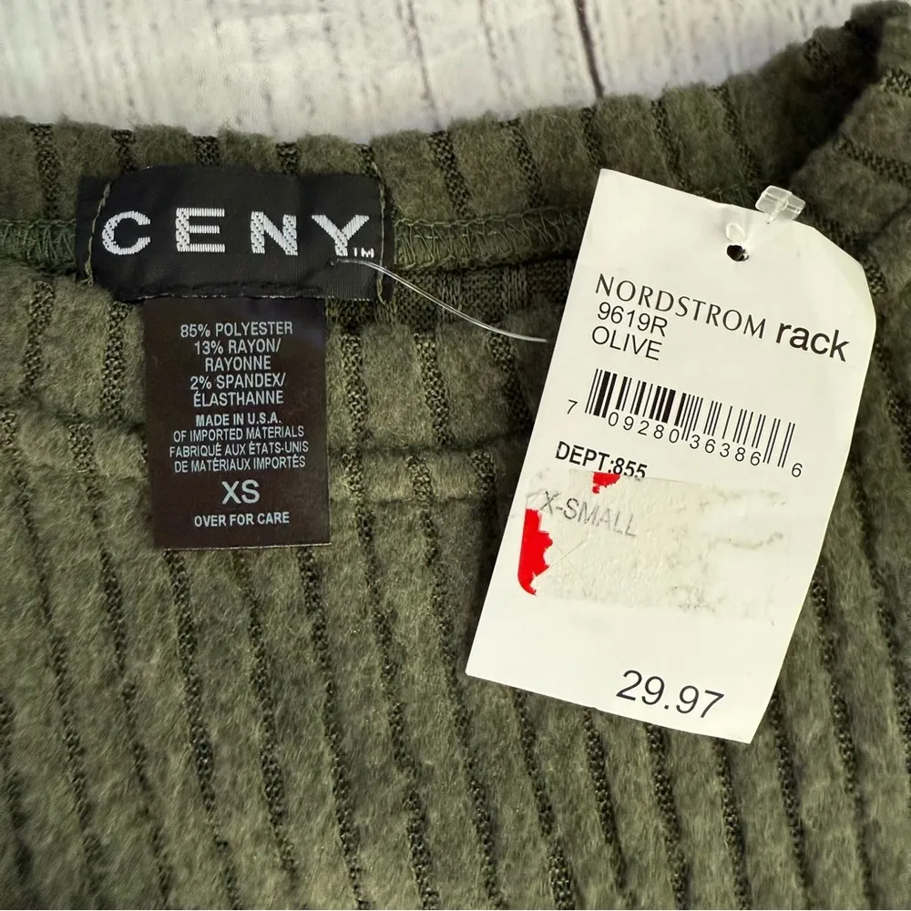 CENY new size XS dark green tiered long sleeve A line dress new - Image 6