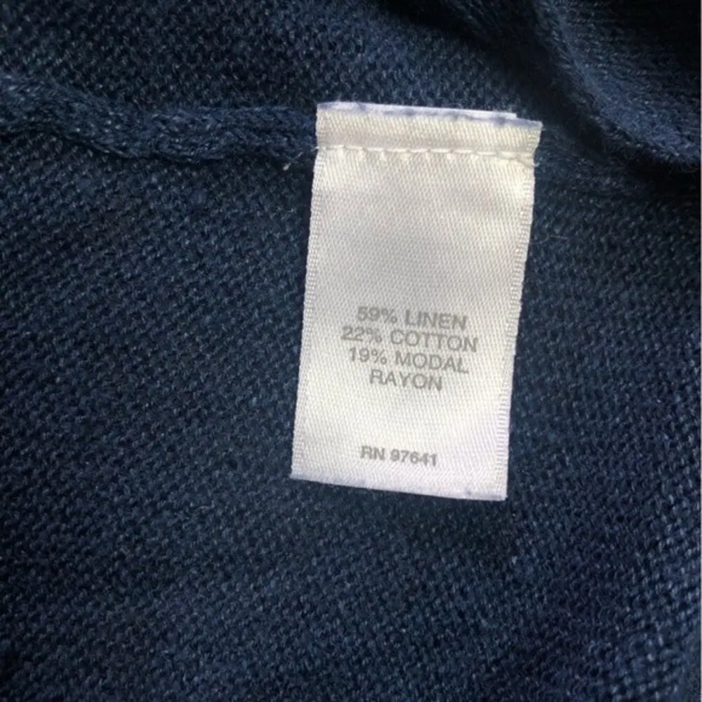 J. Jill Linen Blend 3/4 Sleeve Button Front Cardigan Sweater - Image 5