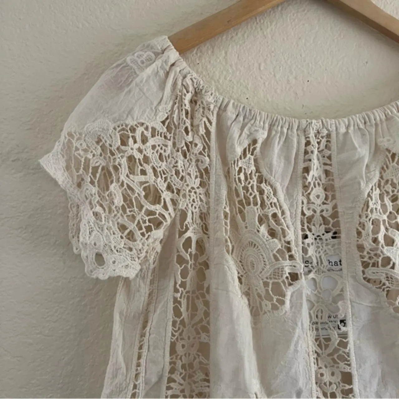 Say What? Cream Off Shoulder Blouse - Image 3