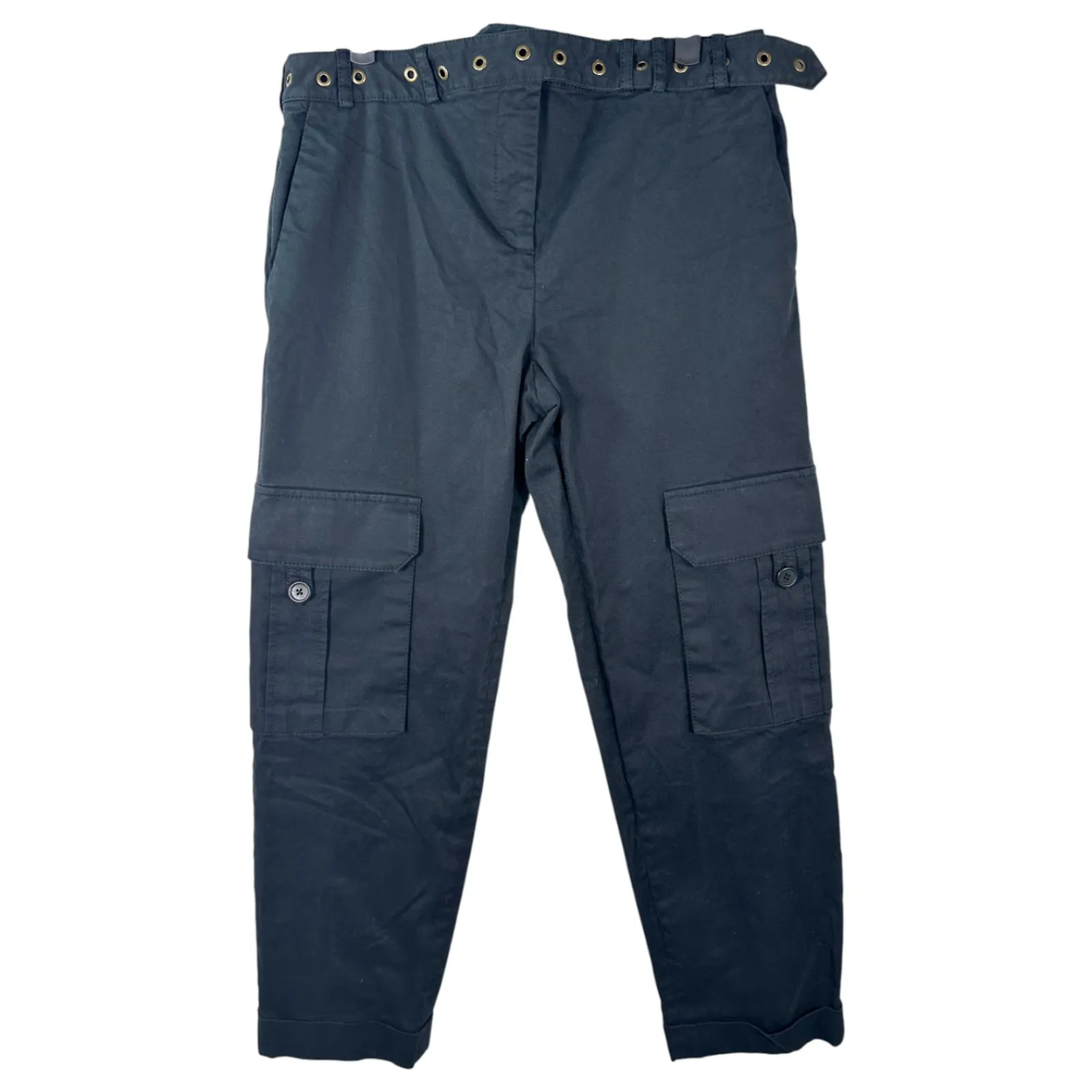 Monse Crisscoss Criss Cross Waist Belt Cargo Pants Black Size 8 – FLAW READ - Image 3