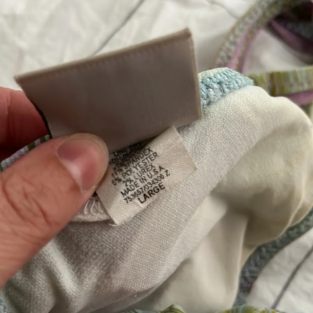 Becca Y2K Tie Dye Glitter  Bikini Top size L - Image 3