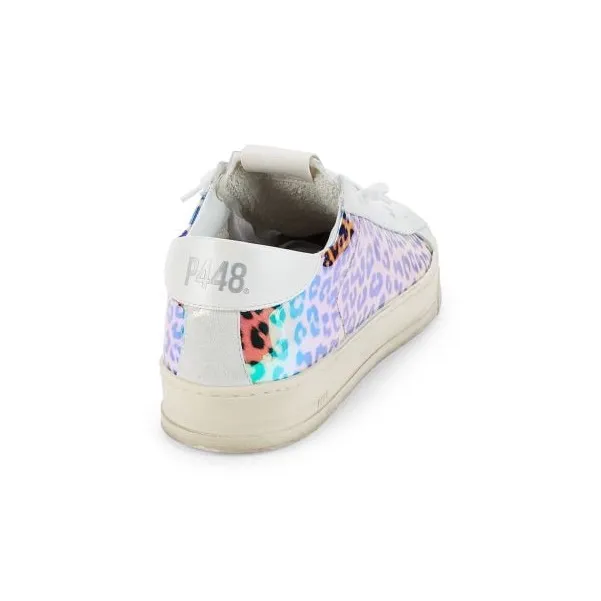 P448 Jack Leopard Hologram Sneakers 37/7 $298 Retail NEW - Image 11