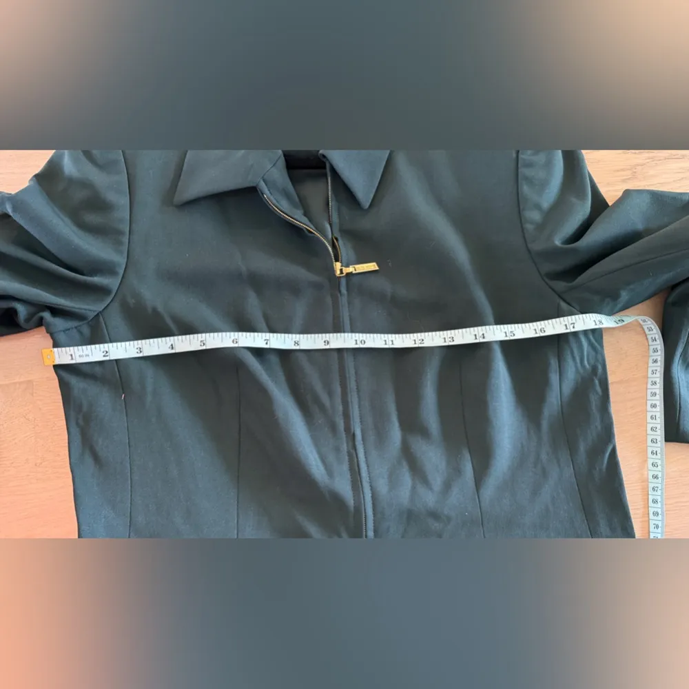 Escada Margaretha Ley Virgin Wool lightweight zip up Jacket green size 36 - Image 5