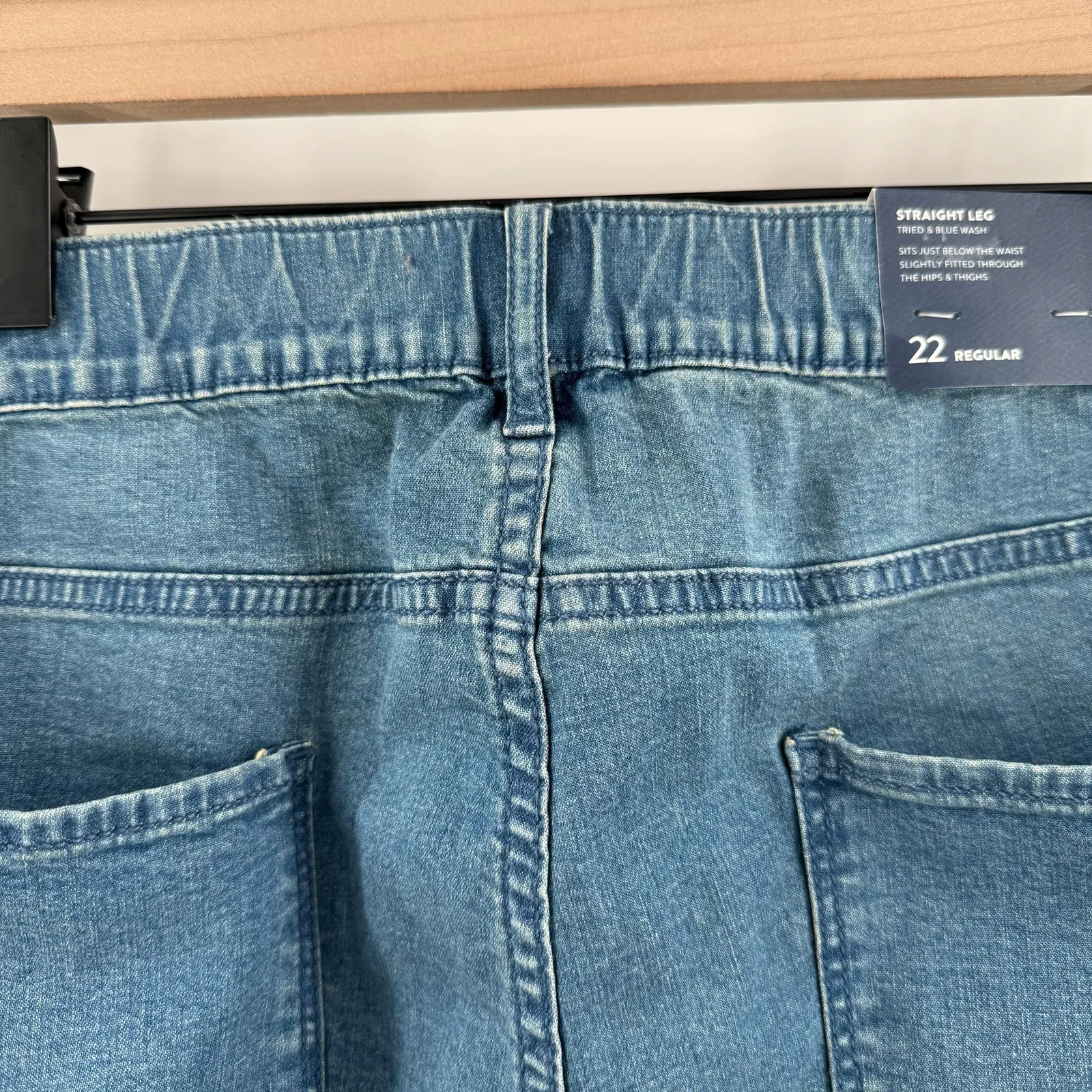 J.JILL Denim Jeans SZ 22R NWT Tried & True Wash Straight Leg Plus Curvy Stretch Blue - Image 10