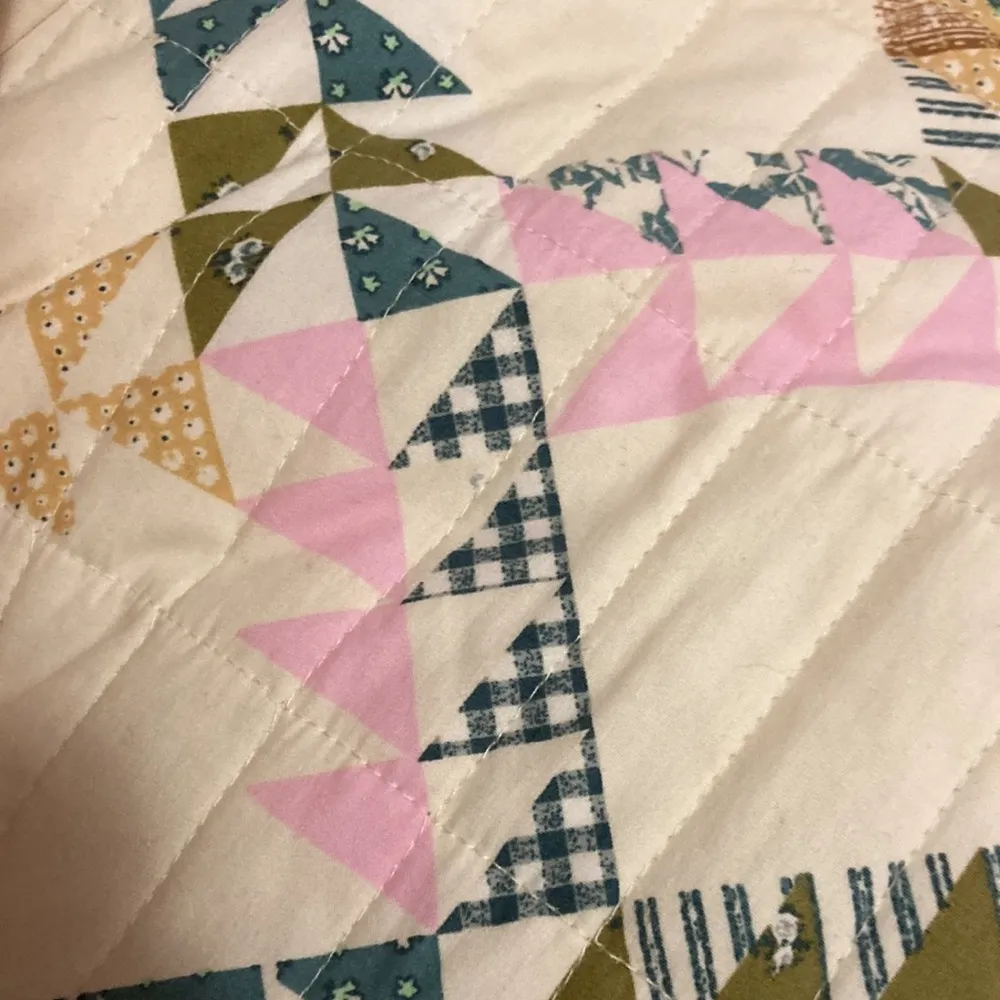 Universal Threads quilted pullover cream fair isle size XS - Image 4