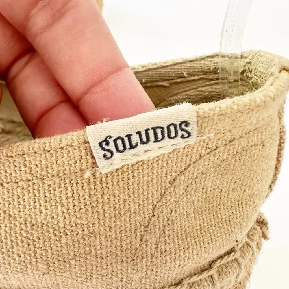 SOLUDOS Size 6‎ Tan Canvas Espadrille Flats Casual Summer - Image 3