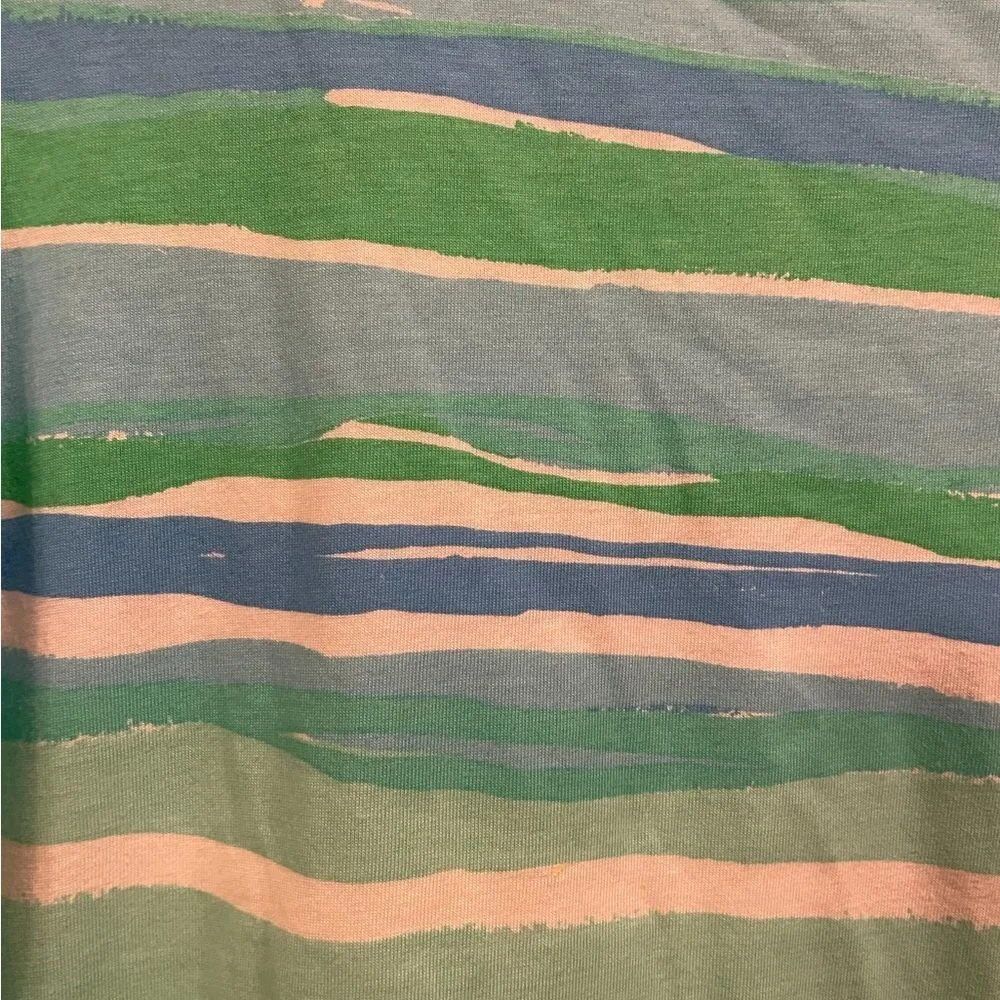 Lilly Pulitzer Linden A-Line Seaspray Blue Sea Stripe Coastal Tee Shirt Dress - Image 3