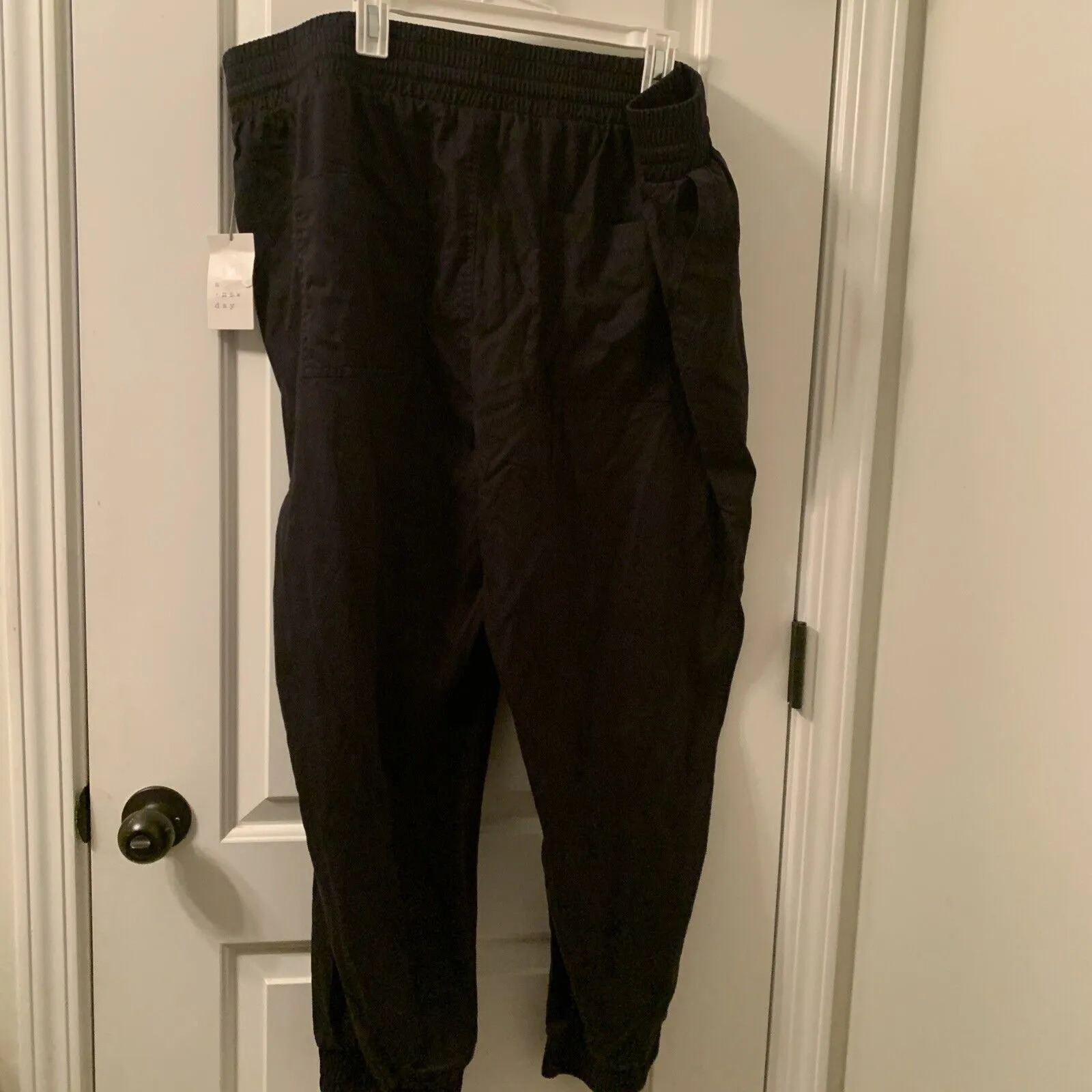 A New Day Women's Plus Size 2X Jogger Pants Pockets Elastic Waist Black - Image 11