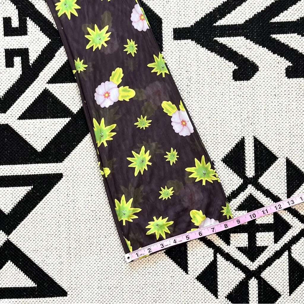 Sundae School Mary Jane Sheer Mesh Flare Pants Medium Brown - Image 10