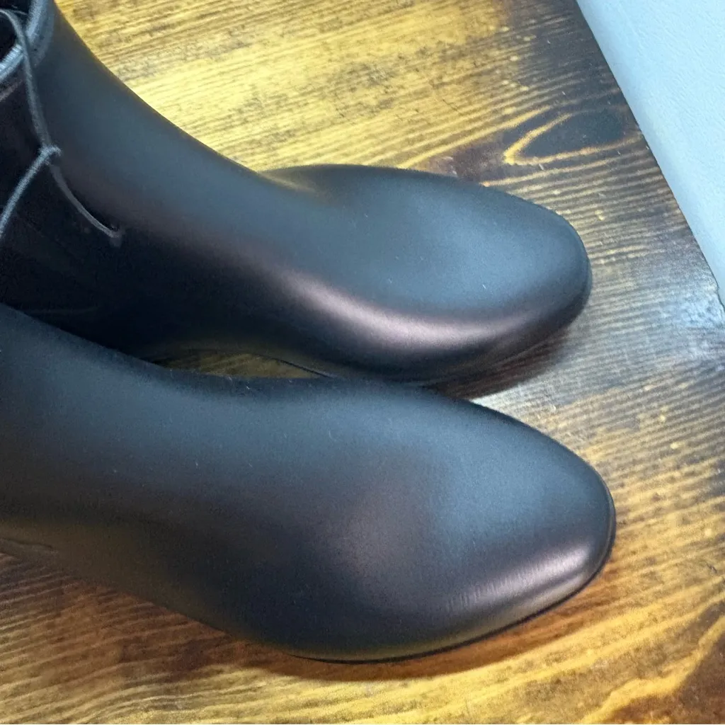 A New Day Black Rain Boots Size 6W - Image 4
