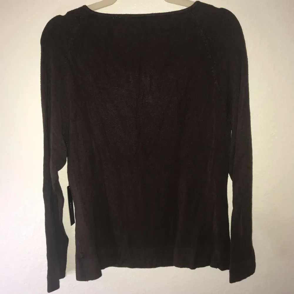 XL BCBG Max Azria Brown Scoopneck L/S Sweater BNWT - Image 8