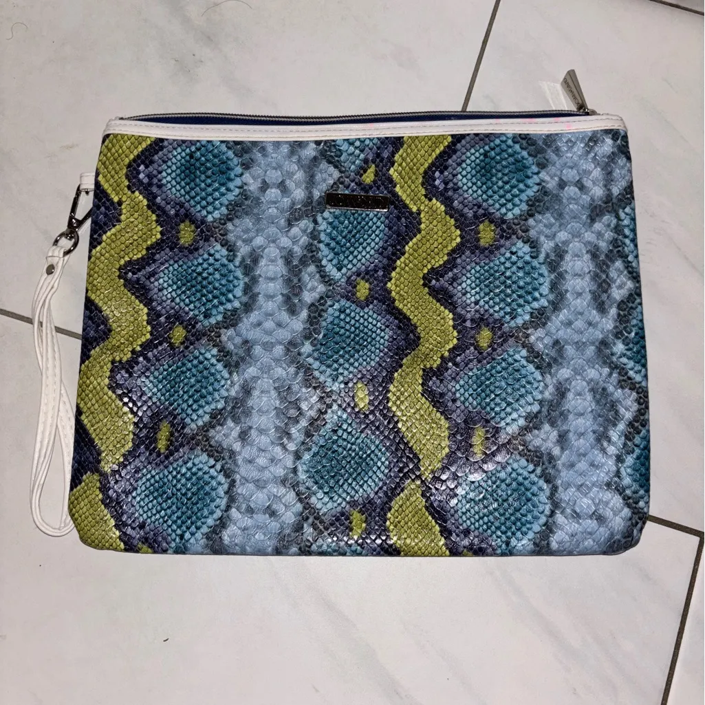 Joan & David  Multicolor Snake Print Cosmetic Bag Collection - Image 2
