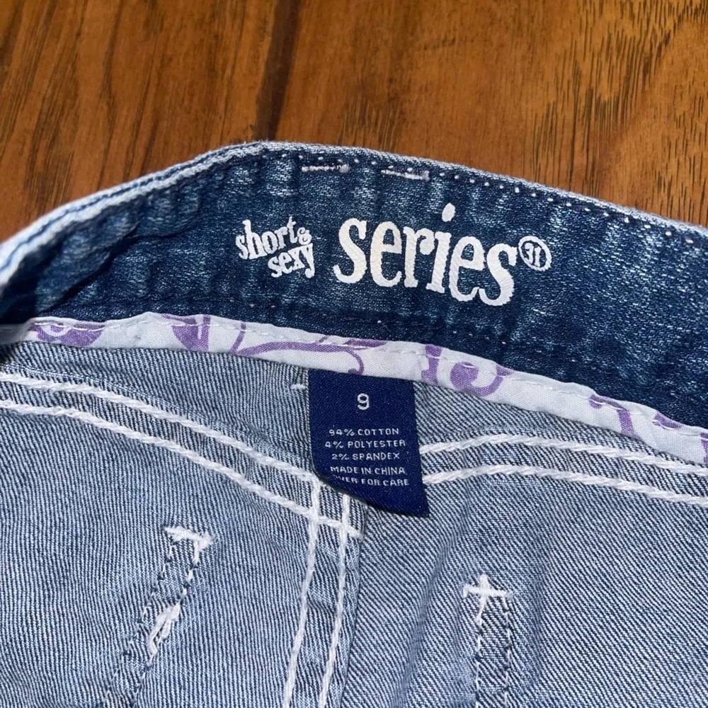 Low rise Blue Flare Wide Leg Jeans with Distressed Details Y2K - Image 5