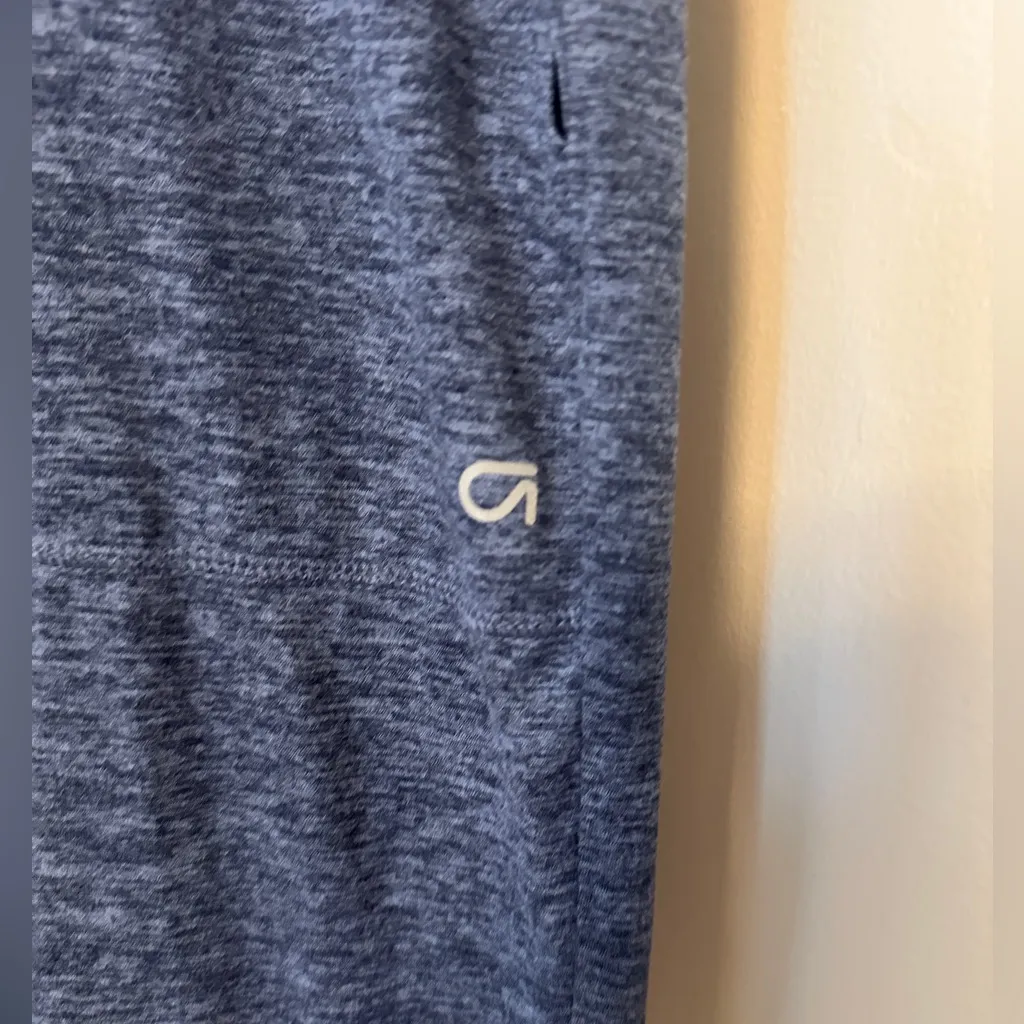 GAP BRUSHED TECH JERSEY JOGGERS FOLD OVER WAIST BLUE SMALL - Image 2