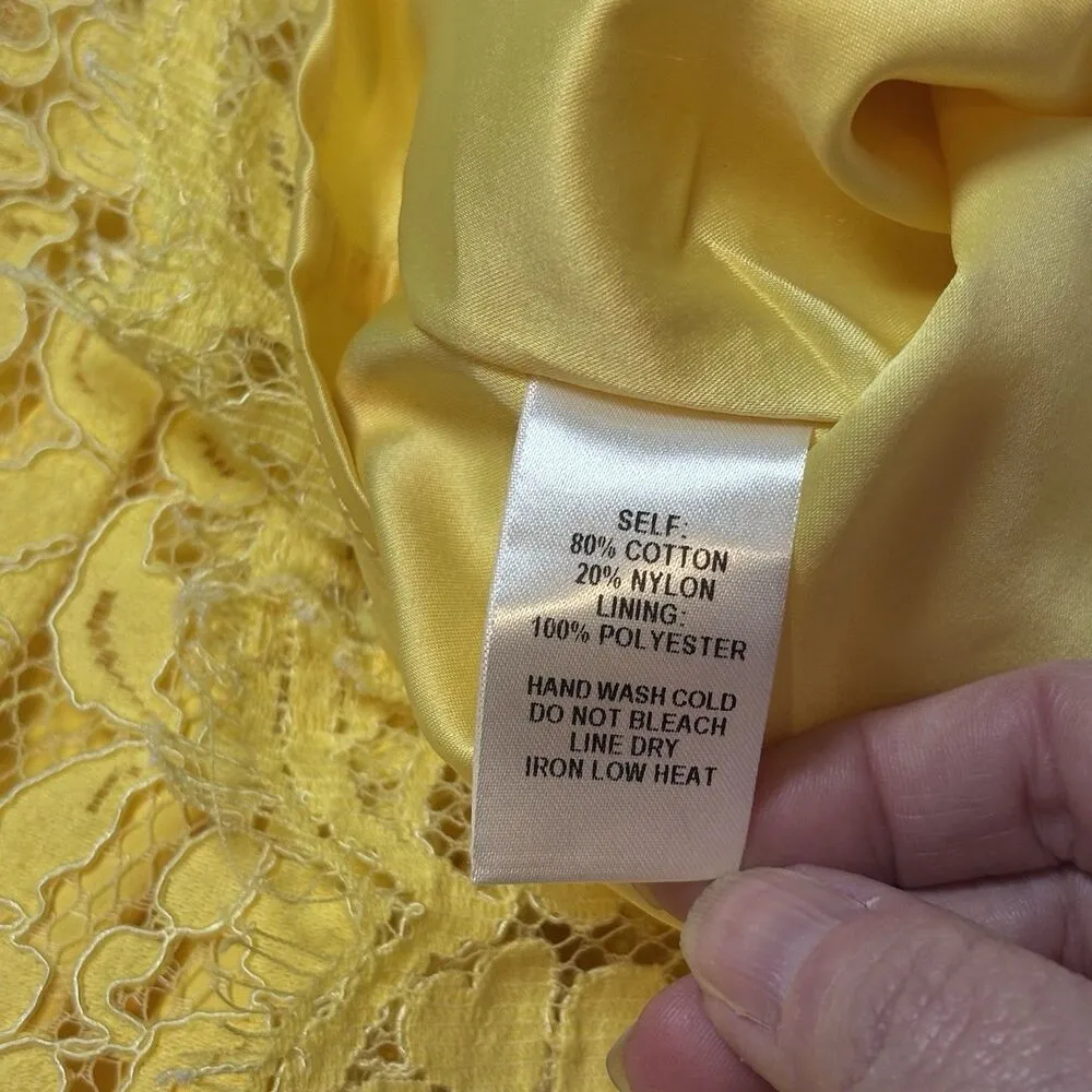 Lulus Dress Women’s Small S Yellow Floral Party Lace Lined Sweet Blossom - Image 12