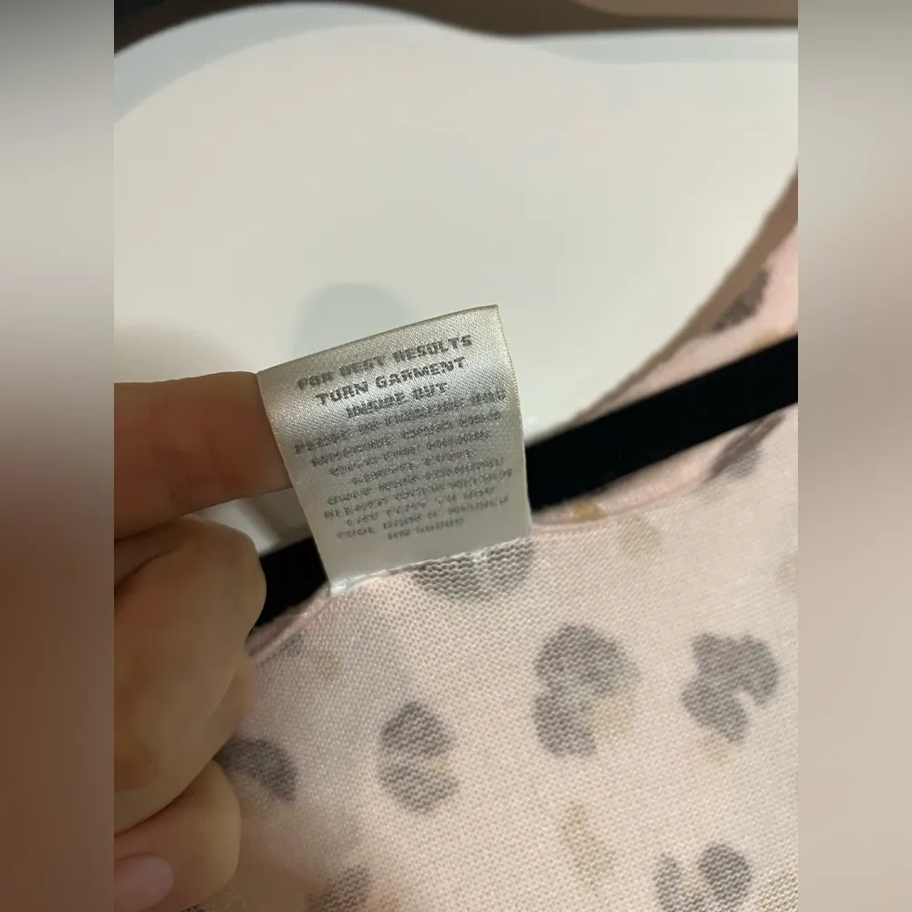 Nottibianche Sleep Gown Dress in Pale Pink Light Brown Cheetah Print Size Medium - Image 13