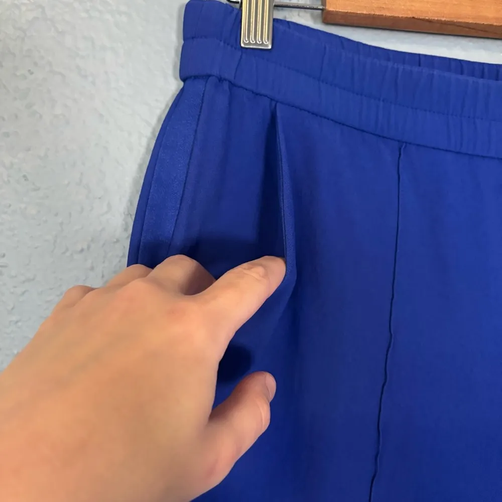 Escada Womens Cobalt Blue Straight Leg Crop Trouser 40 / Medium Classic Office - Image 6