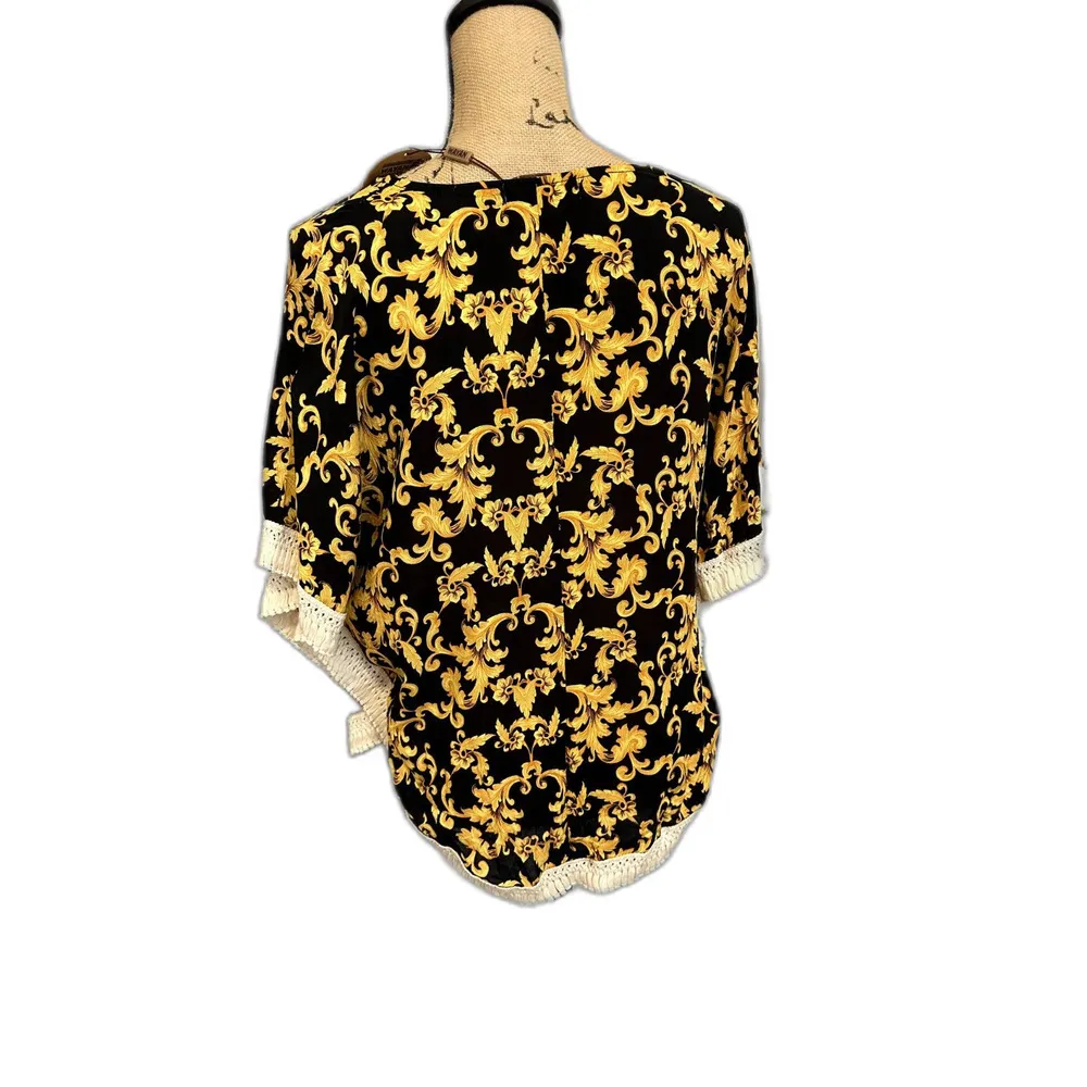 NWT Women’s Wayan Bohemian Caftans Loose Kimono Top One Size Black Size undefined - Image 3