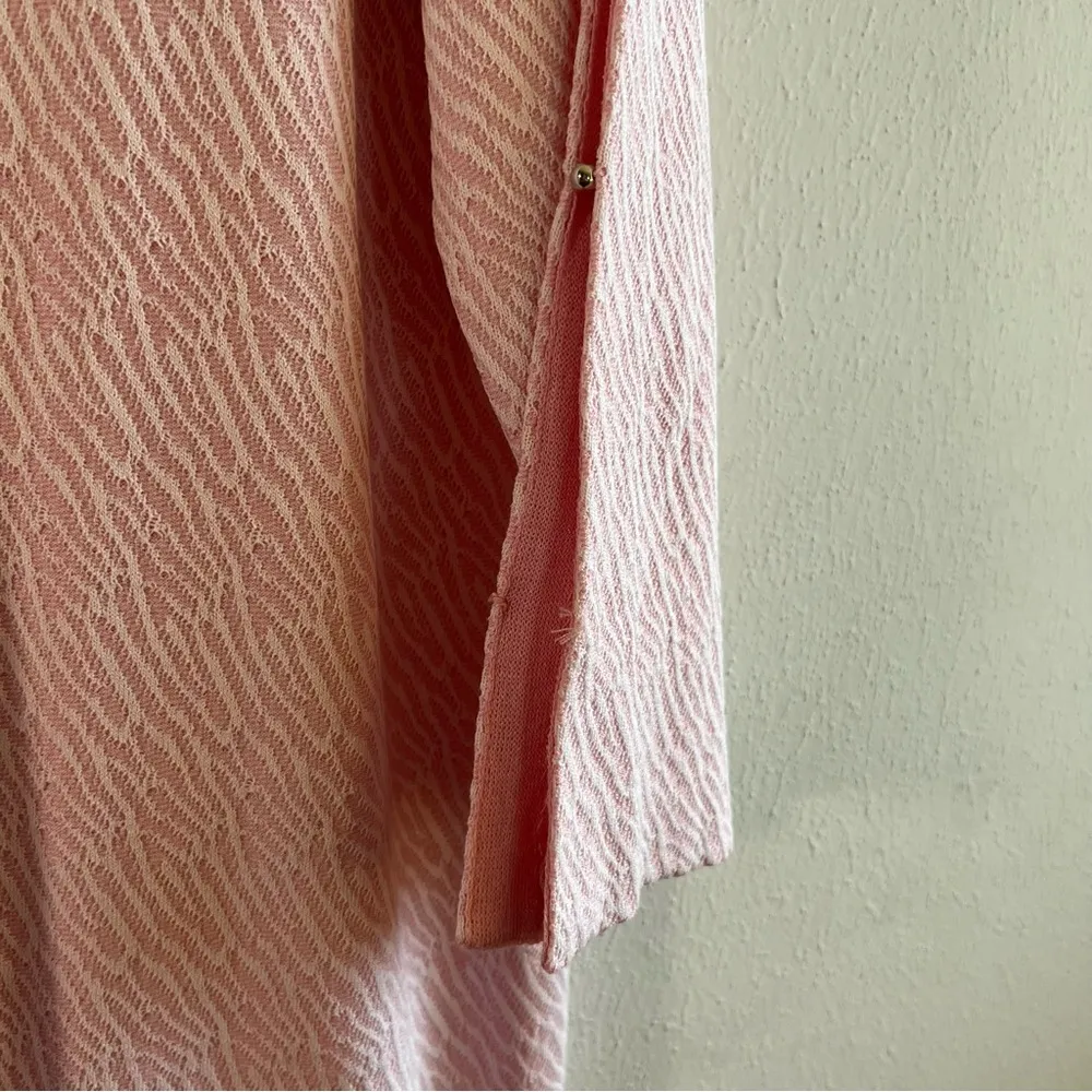 Ming Wang Dress Pink & White Lace Trim Open Sleeve Knit Dress Sz XL NWT *Flaw* - Image 11