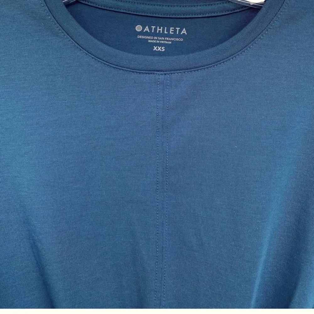 ATHLETA Teal Blue Essence Twist Tie Top - Image 7