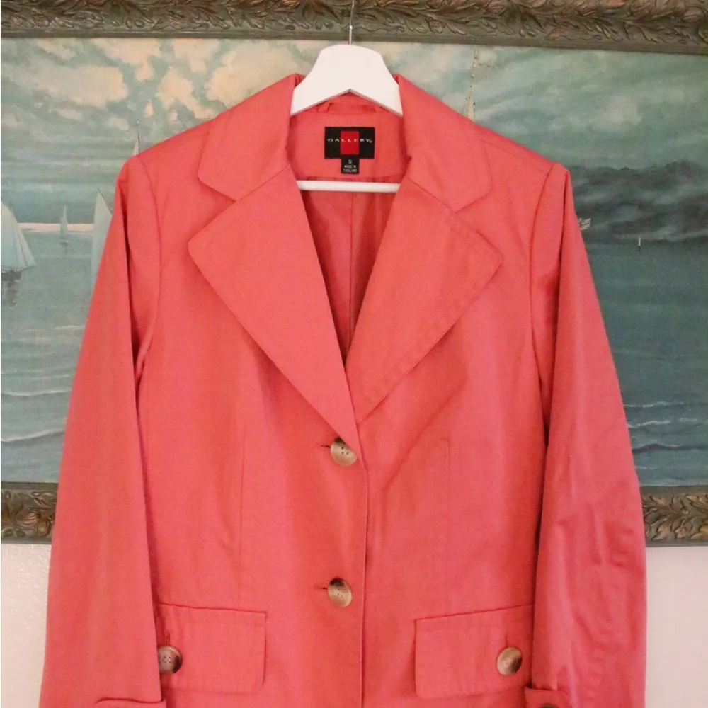 Peach Gallery Trench Coat SZ Small - Image 2