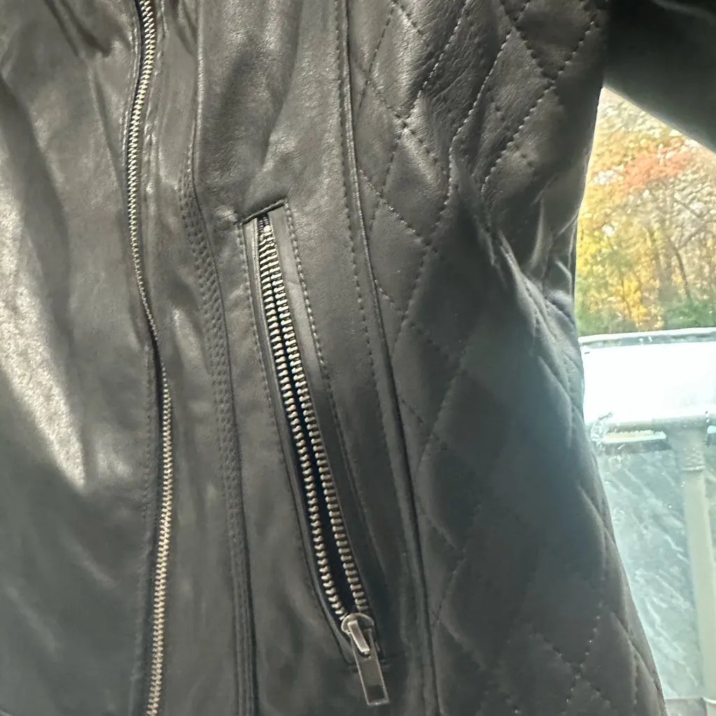 Lane Bryant Dark Pleather Moto Jacket - Image 3
