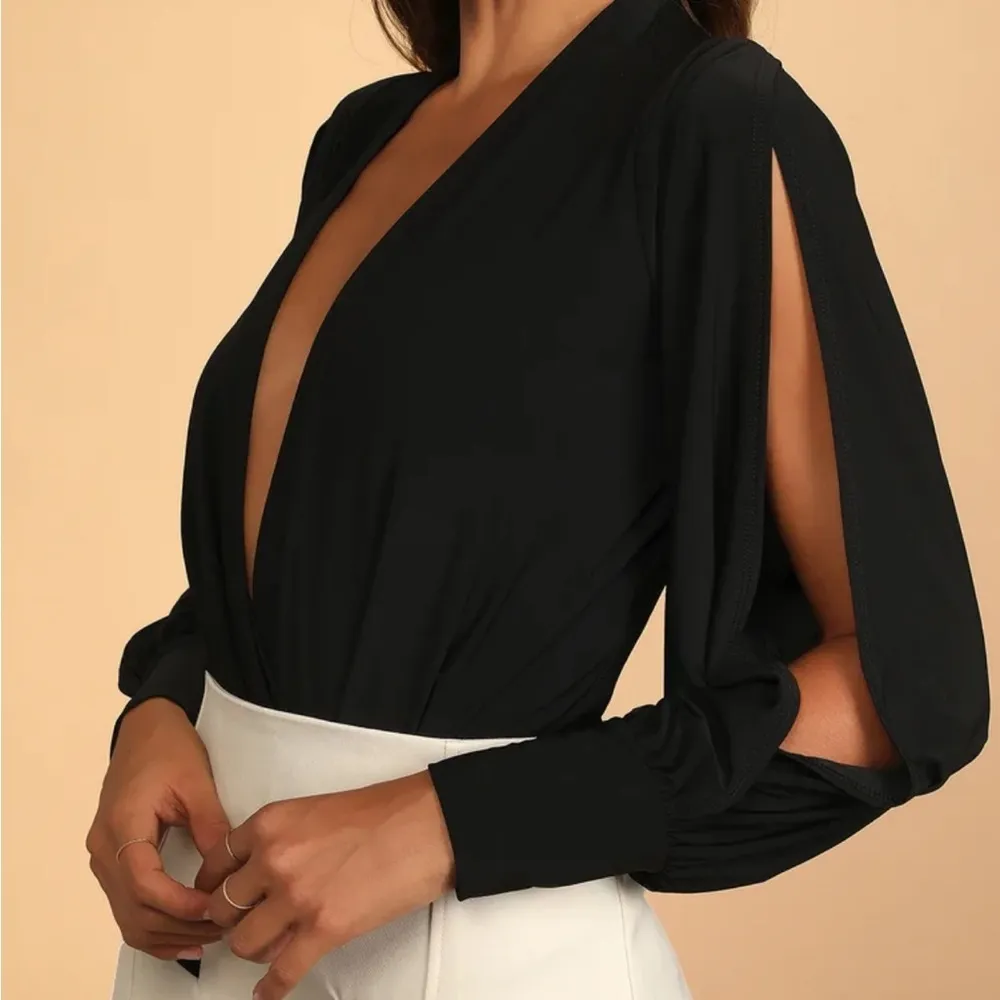 Lulus Friday Feeling Black Long Sleeve Bodysuit - Image 10