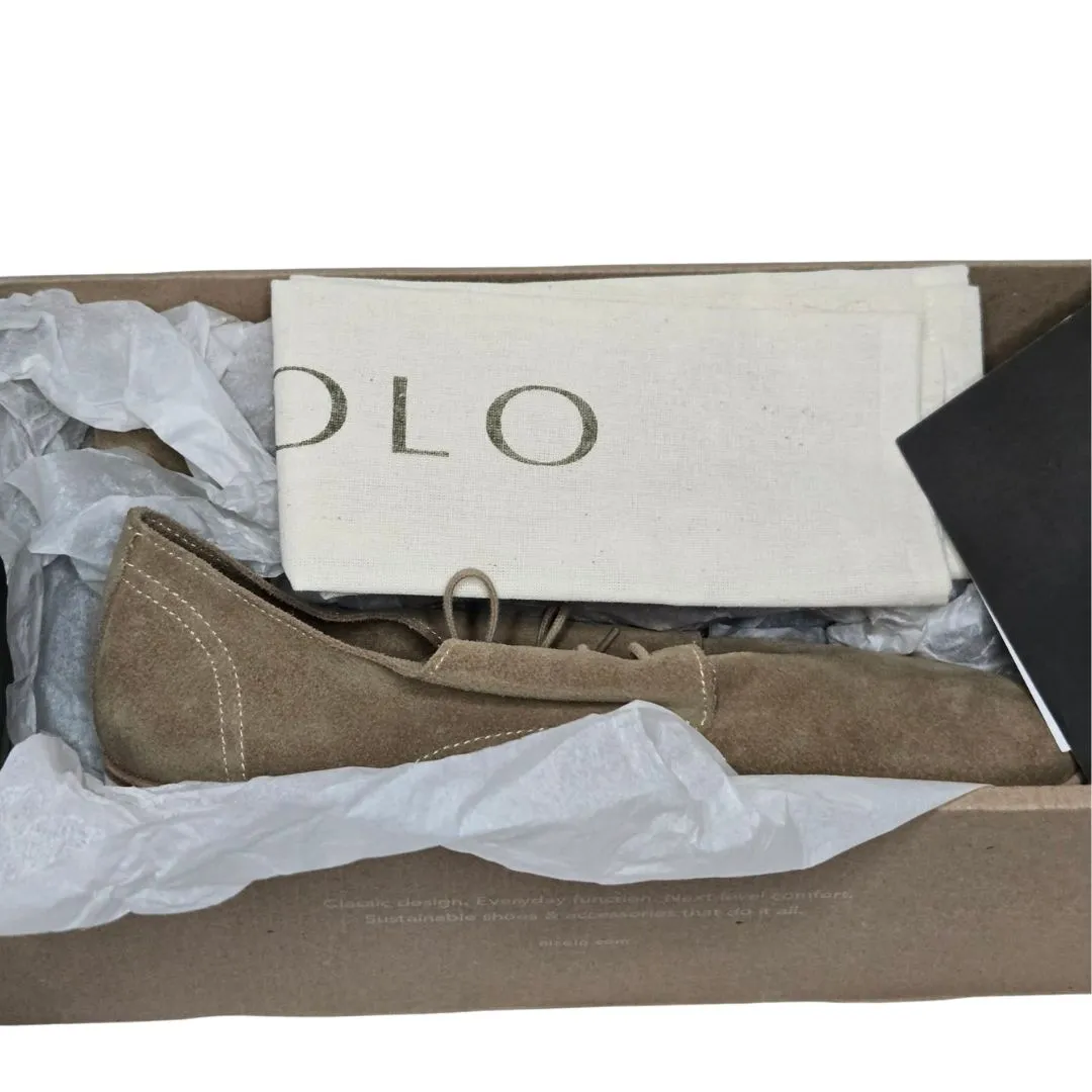 Nisolo Womens Sedona Travel Derby Shoe in Stone Size 9 NIB Tan - Image 5