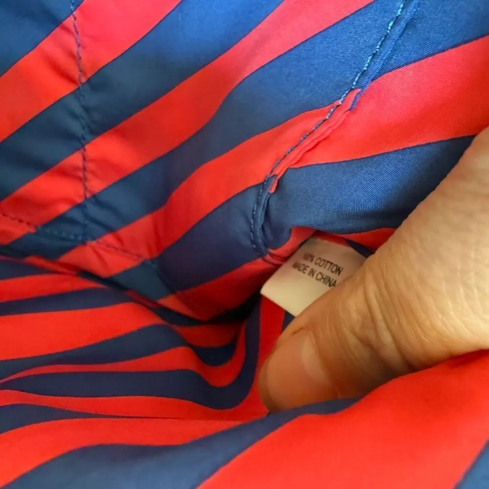 Vineyard Vines Striped Zipper Aviator Blue Green Clutch Wristlet - Image 6